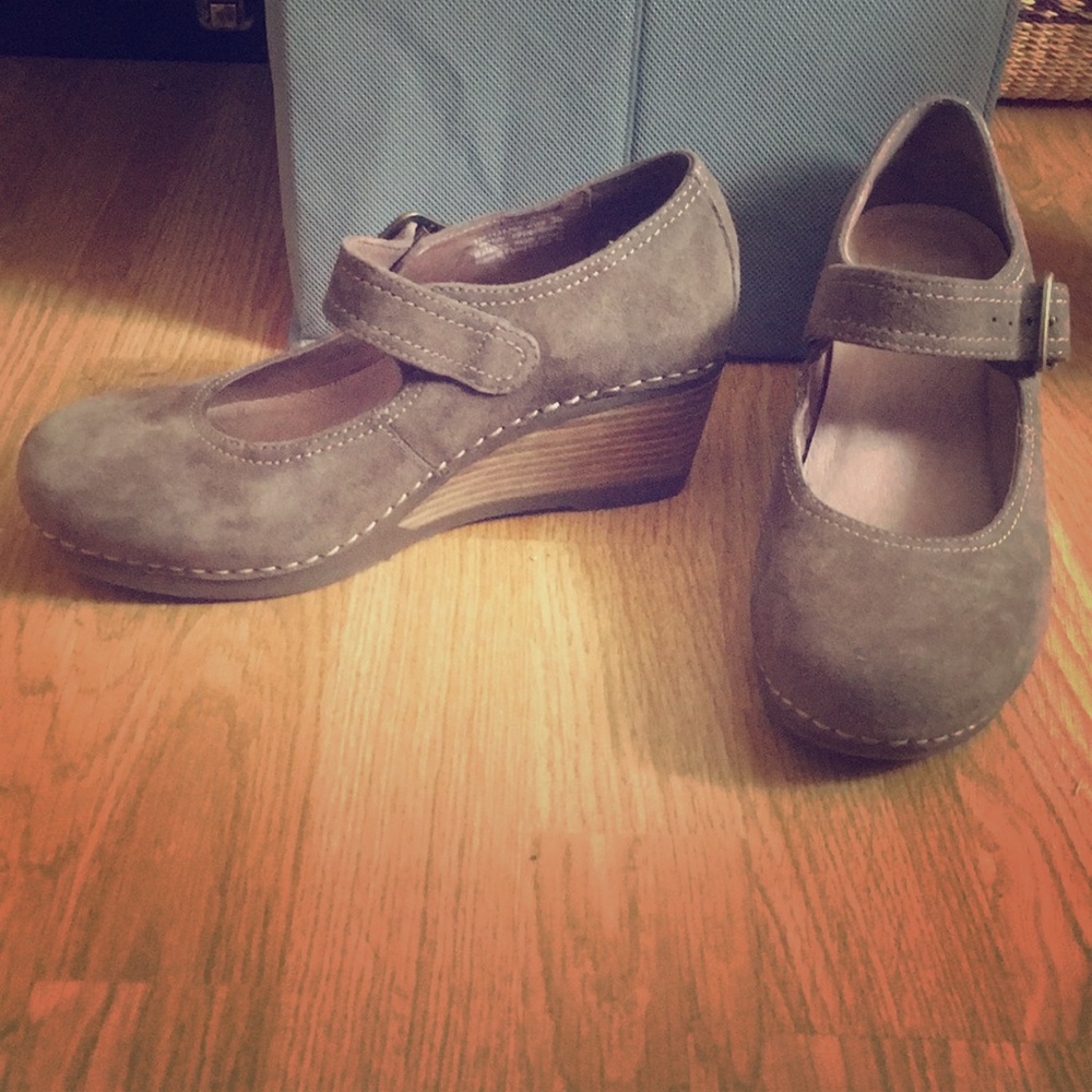 Dansko 38 Leather Shoes Clogs Mary Janes 8